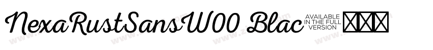 NexaRustSansW00 Blac字体转换